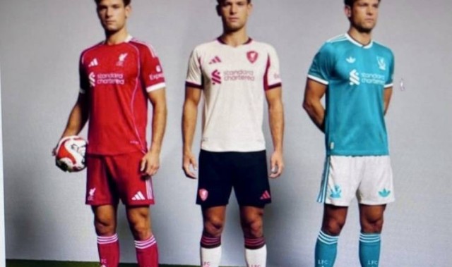 利物浦新赛季三款球衣设计泄露：红色、白色、薄荷绿色